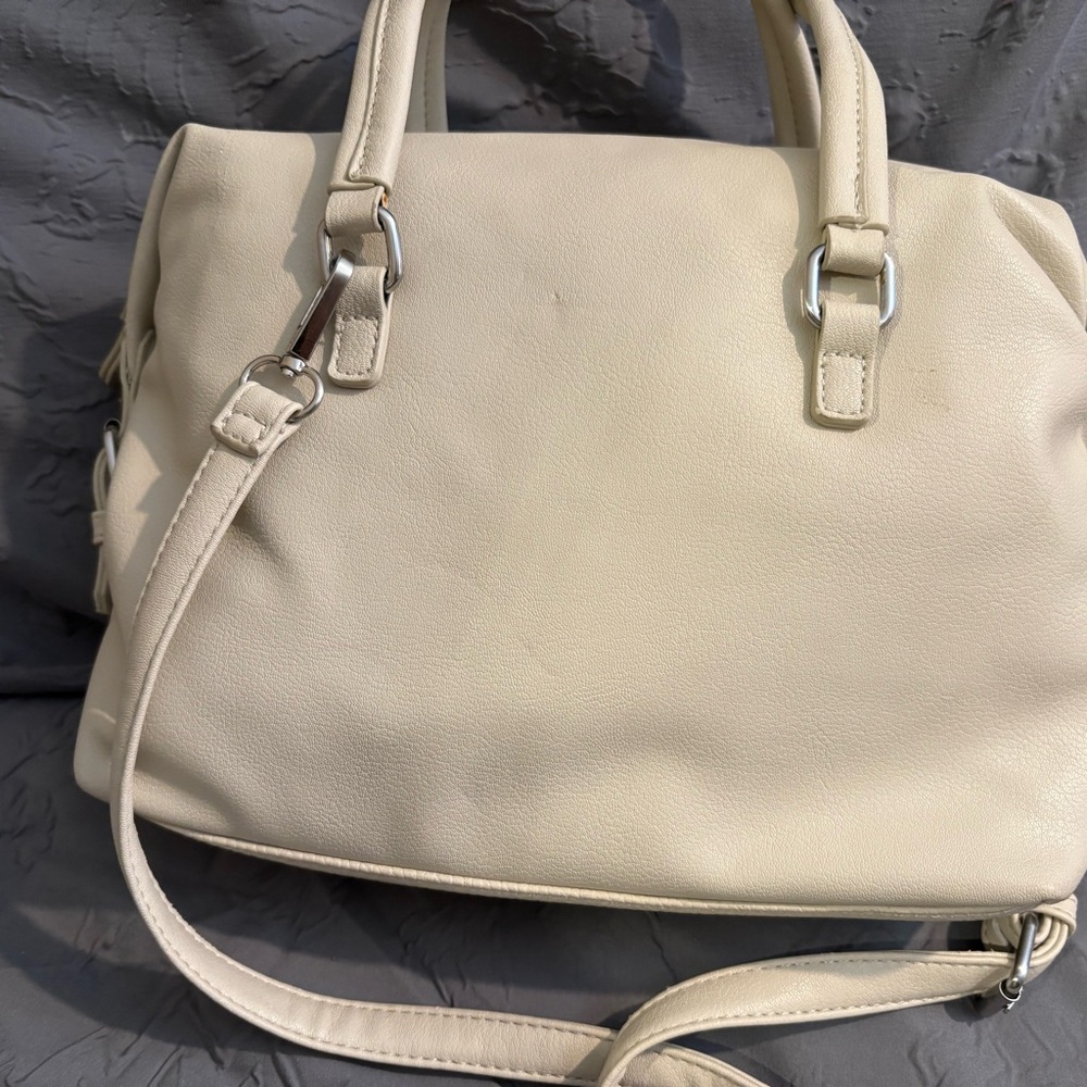 Kenneth Cole Reaction Cream Textured Satchel - Picture 4 of 4